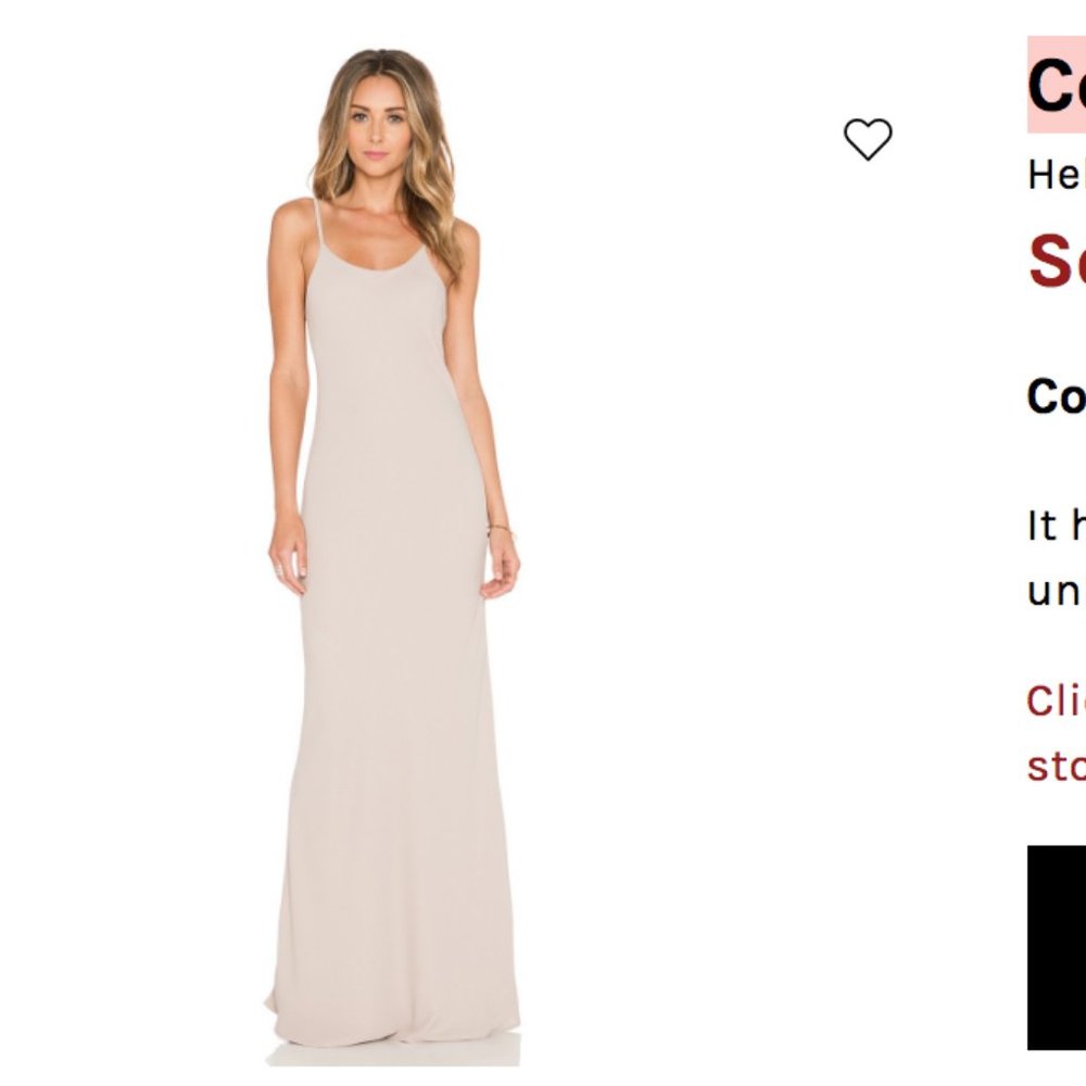 Helena Quinn Celine Slip Dress; Small
